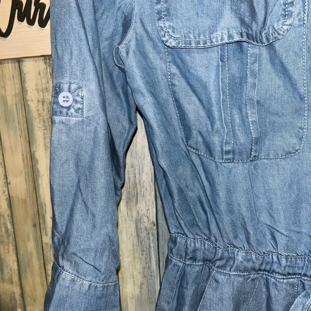 BlueVelvet Denim Button-Up Romper Small - Picture 5 of 10